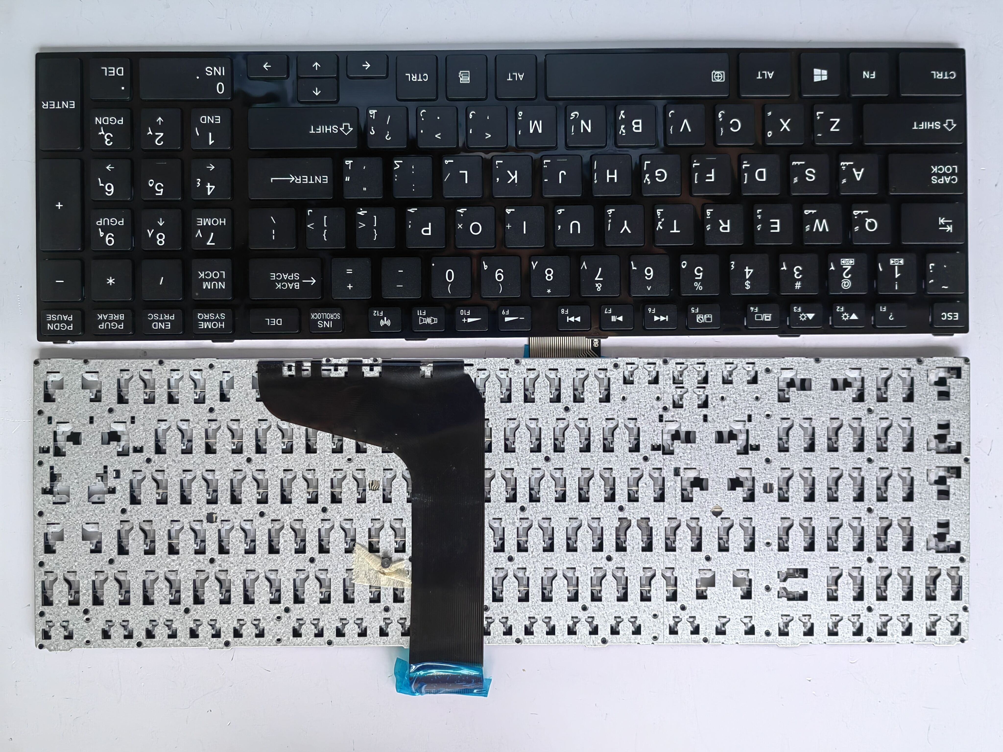 Picture of New Replacement Laptop Keyboard For TOSHIBA L850 BLACK FRAME BLACK (OEM) AR Layout